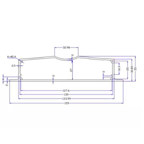 159*35mm-L aluminum enclosure extruded aluminum enclosure for led light box car