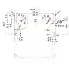 76*62mm-L aluminum enclosures,electric metal enclosure,sheet metal enclosure
