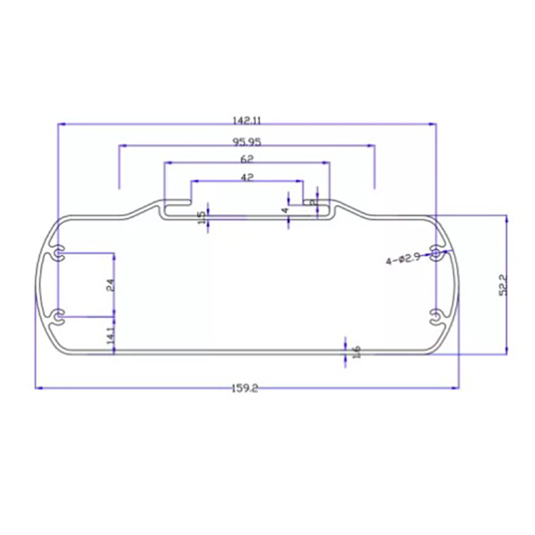 159.5*59mm-L Aluminum Enclosure Case for Electronic Projects Power supply units