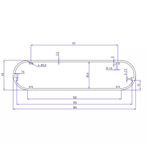 165*40mm-L Aluminum enclosure for electronic project with customized service