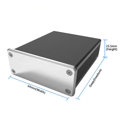 64*23.5mm-L aluminum power amplifier enclosure metal electronics box instrument