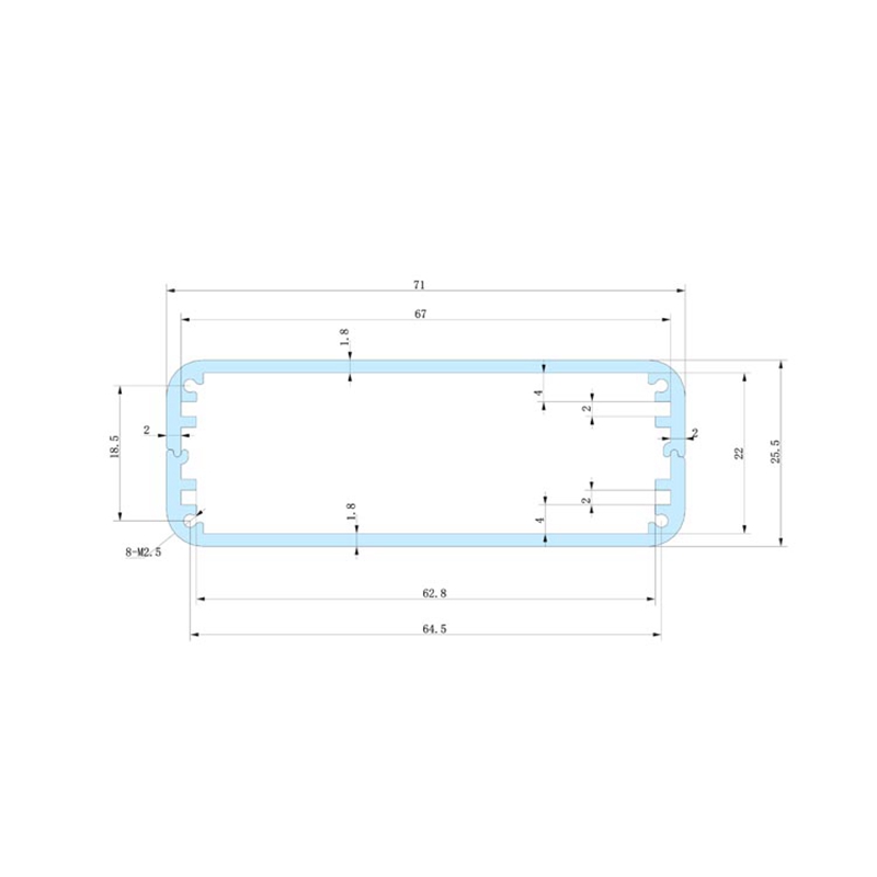 71*25.5mm-L aluminum project box enclosure casing electronic circuit board box