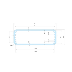 71*25.5mm-L aluminum project box enclosure casing electronic circuit board box