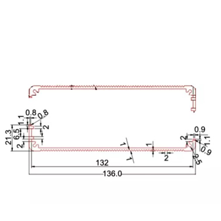 136*31mm-L electrical wall mount project control box cnc enclosure mounting pcb in
