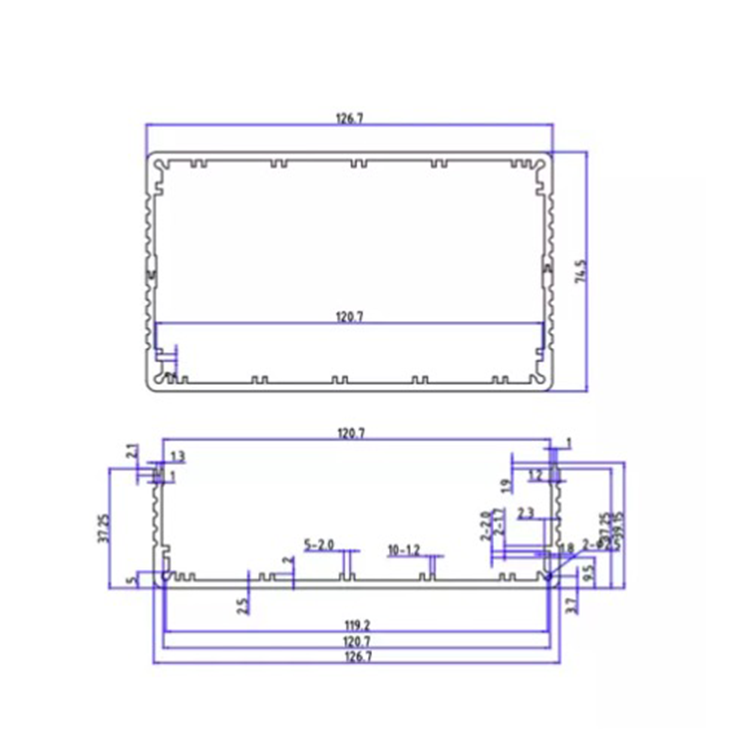 126*78mm-L wall mounted electrical cabinet box project enclosure case cnc electronics