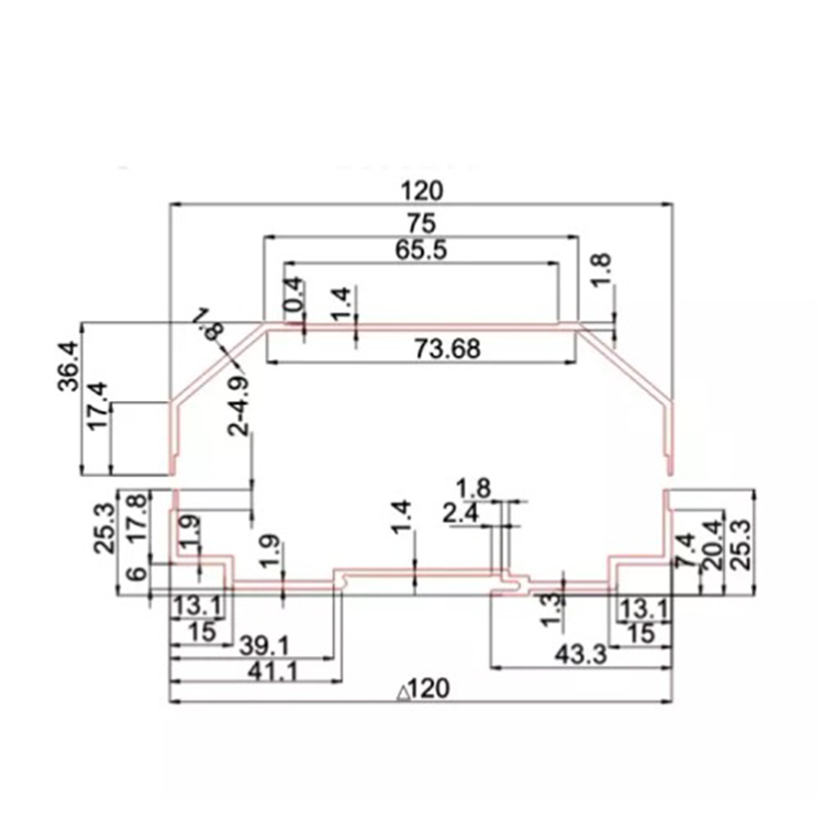 120*55mm-L box alumium electronics enclosure company control box enclosures