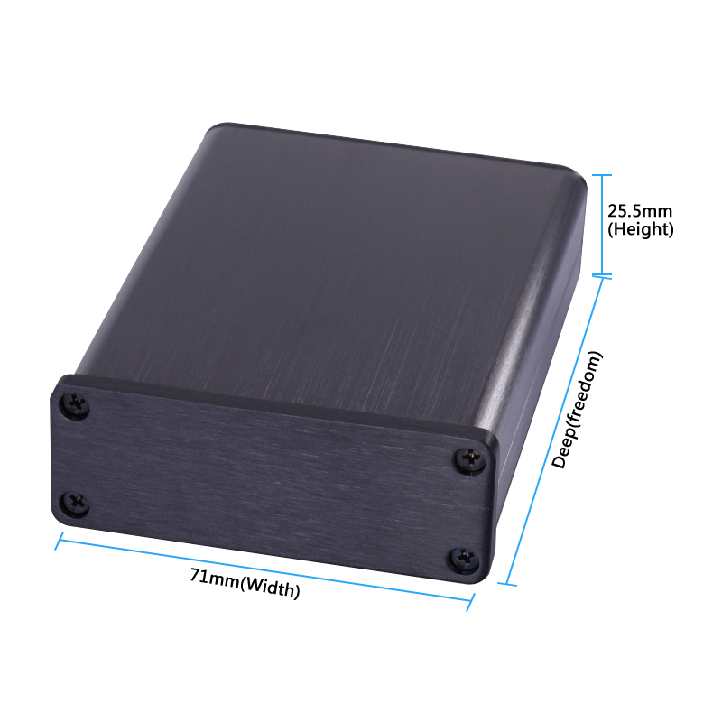 71*25.5mm-L aluminum project box enclosure casing electronic circuit board box