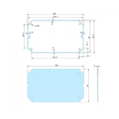 160*94mm-L aluminium casing sheet metal box manufacturer panel box pcb case