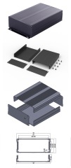 97*40mm-L aluminum pcb enclosure metal electrical small box cheap price