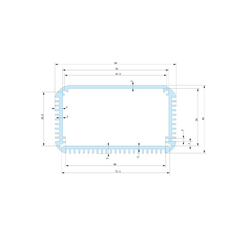 80*45mm-L metal project box china aluminum housing metal enclosure