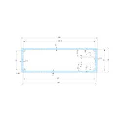 168*54mm-L aluminum extrusion electronic enclosure electrical control box