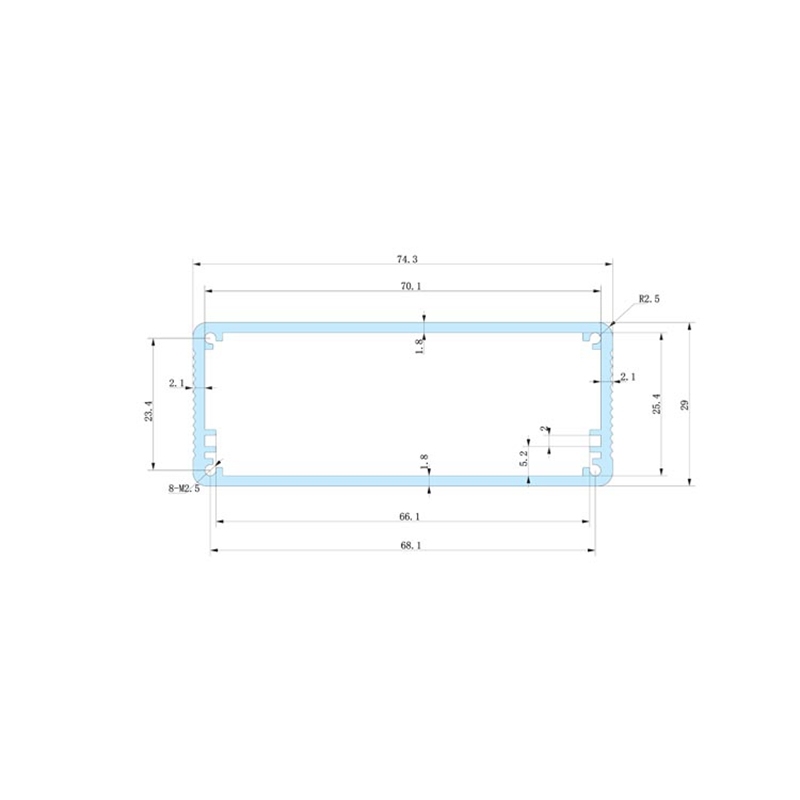 74*29mm-L aluminum project box enclosure grp enclosures custom