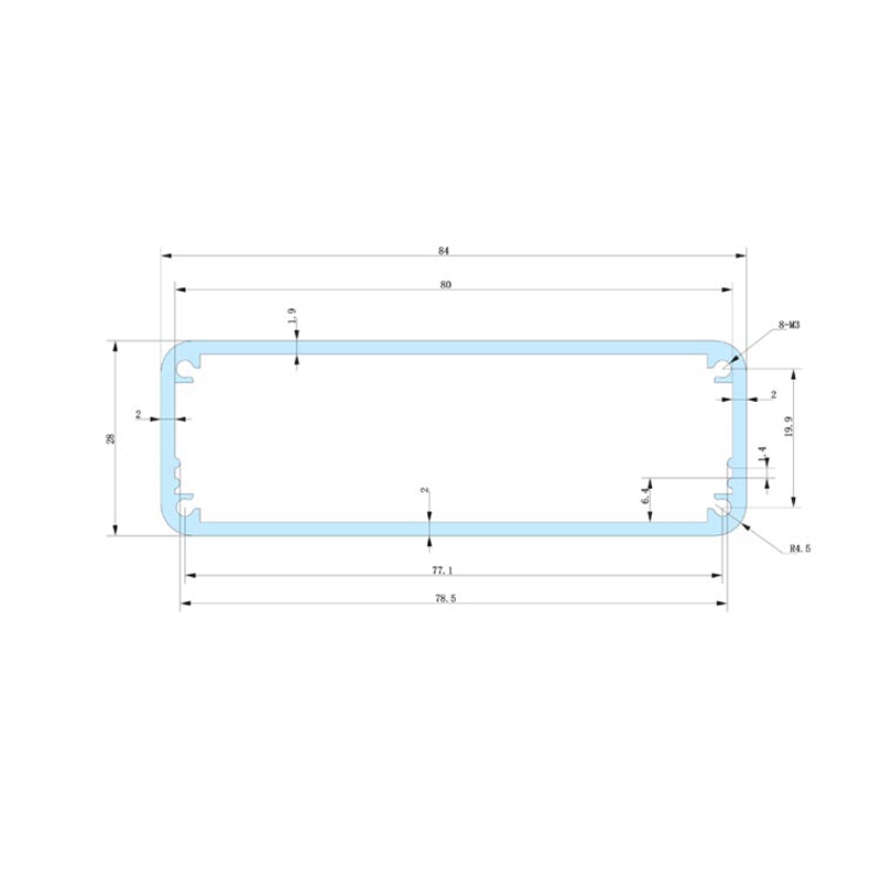 84*28mm-L electrical enclosure box china aluminum case metal enclosure box