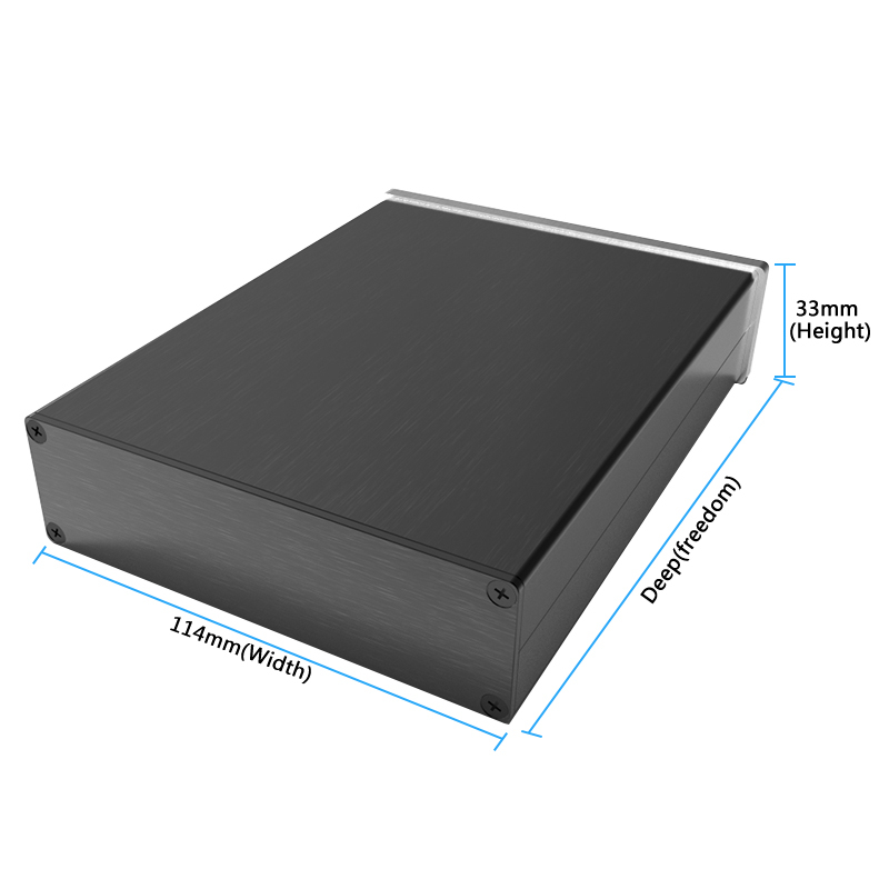 114*33mm-L cheap aluminium project enclosure metal box for electronics