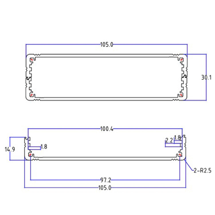 105*30mm-L aluminum electronic project enclosure,aluminium box