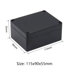 Plastic ABS Waterproof Enclosure Electronic PCB Housing Case Box manufacturer 115*90*55mm
