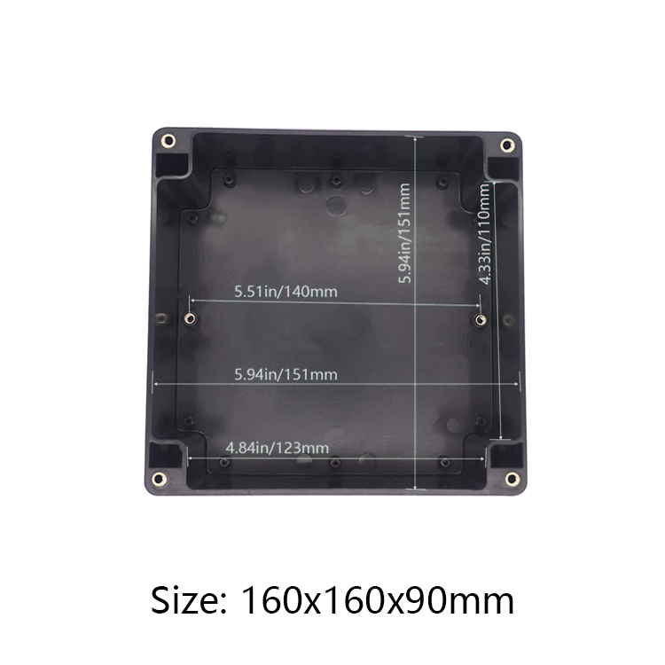 Waterproof Plastic Project Box ABS Enclosures For Electronics IP65 Outdoor Plastic Case Instrument Housing 160*160*90mm