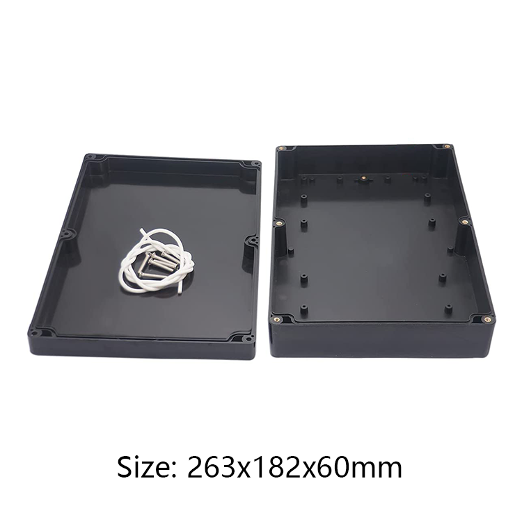 High quality Mold manufacturing ip65 waterproof plastic enclosure 263*182*60mm
