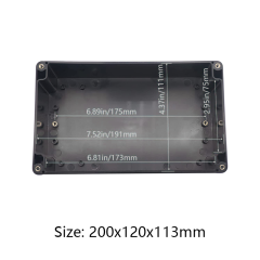 200*120*113mm ABS Plastic Enclosure Waterproof Plastic Project Box Electronic Case For PCB Design Junction Box manufacturer