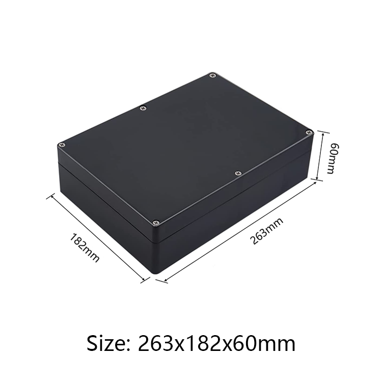 High quality Mold manufacturing ip65 waterproof plastic enclosure 263*182*60mm