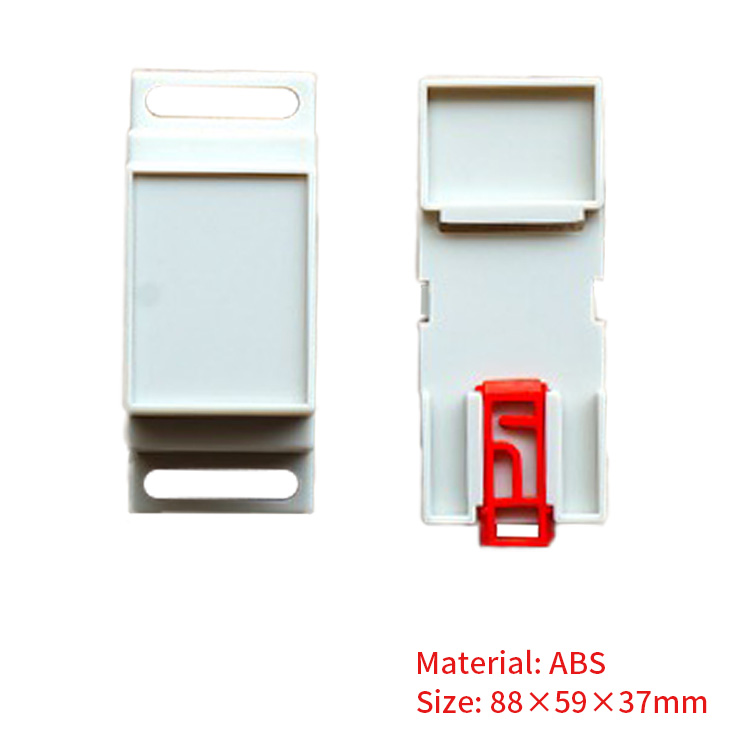 PLC Industrial Case Terminal Connector Electric Din Rail ABS Plastic Enclosure Housing 88*59*37mm