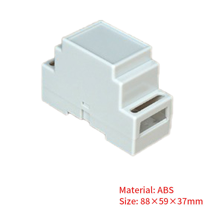 PLC Industrial Case Terminal Connector Electric Din Rail ABS Plastic Enclosure Housing 88*59*37mm