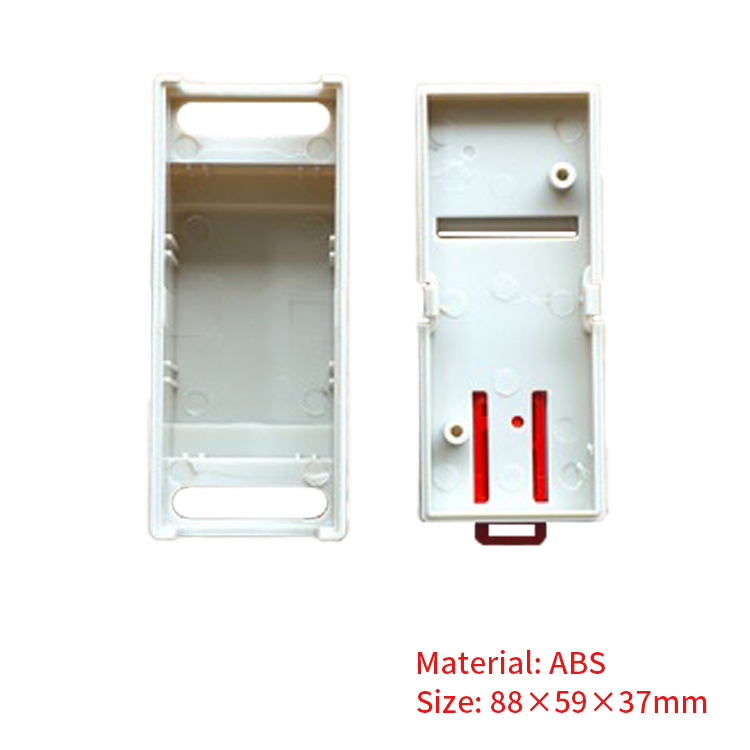 PLC Industrial Case Terminal Connector Electric Din Rail ABS Plastic Enclosure Housing 88*59*37mm