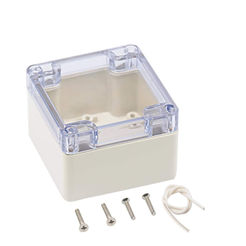 Clear Cover Plastic Enclosure Transparent electronics enclosure Junction box PCB electronic components box 83*81*56mm