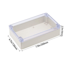 Clear Cover Plastic Enclosure Transparent electronics enclosure Junction box PCB electronic components box 200*120*56mm