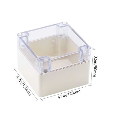 Clear Cover Plastic Enclosure Transparent electronics enclosure Junction box PCB electronic components box 120*120*90mm