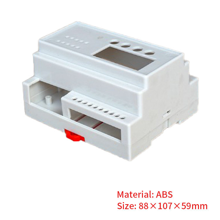 Plastic Box Electronic Device Housing Case LCD Din Rail Enclosure 88*107*59mm