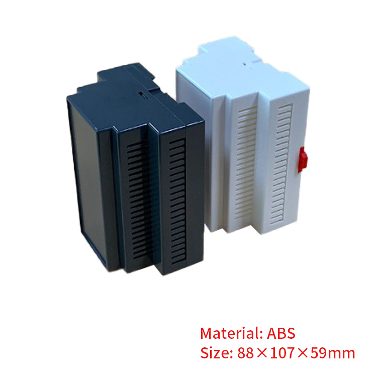 plastic din rail PLC instrument enclosure junction housing box for electronic devices 88*107*59mm