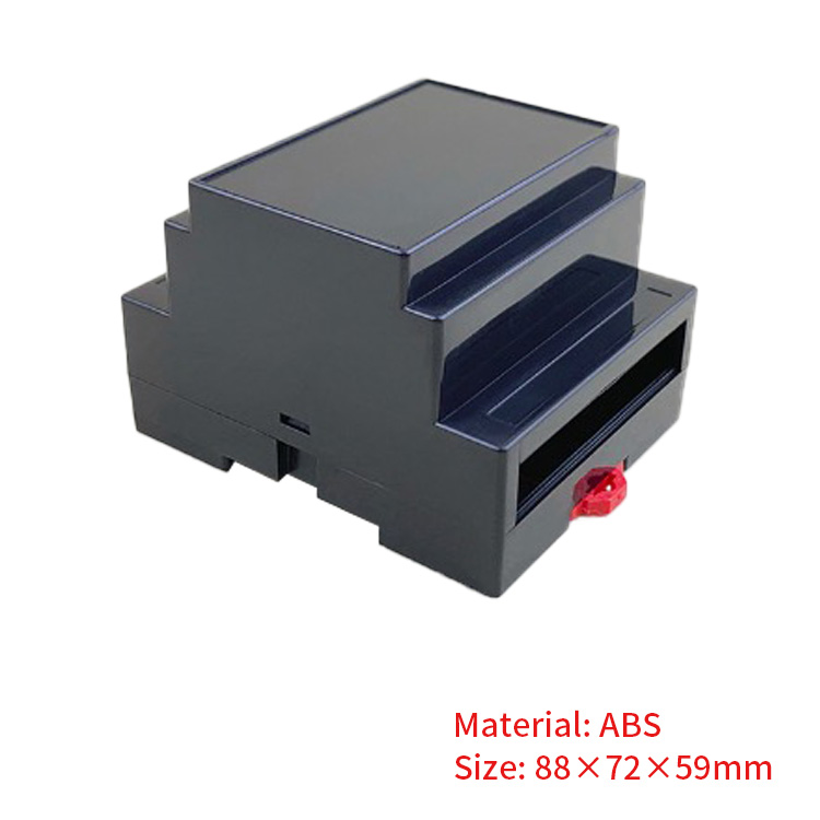 ABS Material Din Rail Plastic Enclosure Control Box for electronic device 88*72*59mm