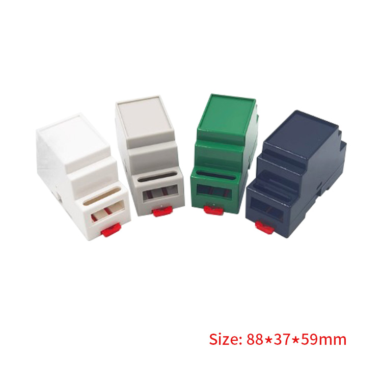 88*37*59mm terminal block plastic din rail enclosure for electronic pcb junction control boxes