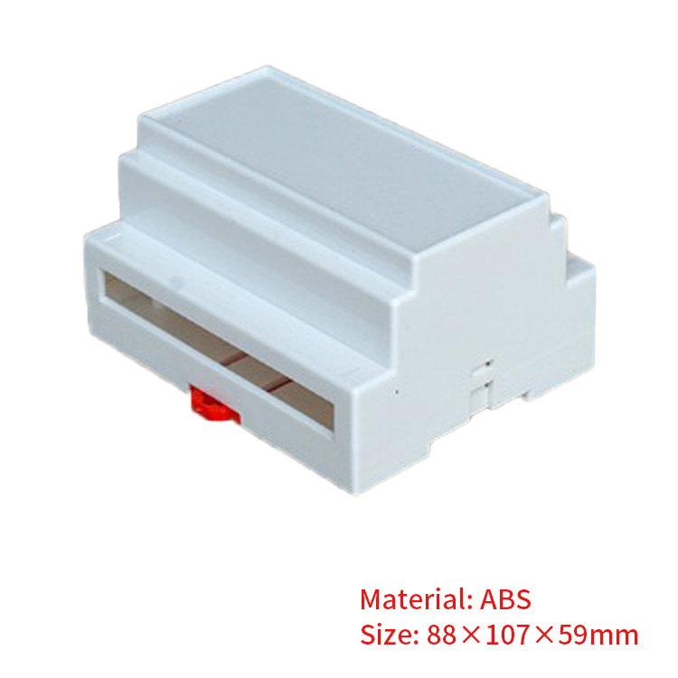 88*107*59mm Factory electronic plastic din rail enclosure pcb housing box manufacturer