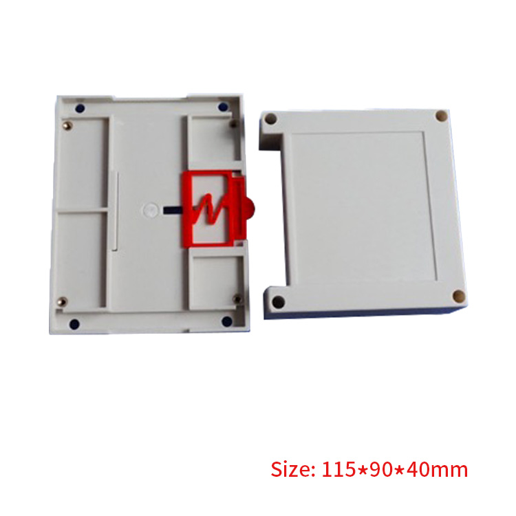 115*90*40mm Factory outlet abs plastic enclosure din rail enclosure PLC box for electronics