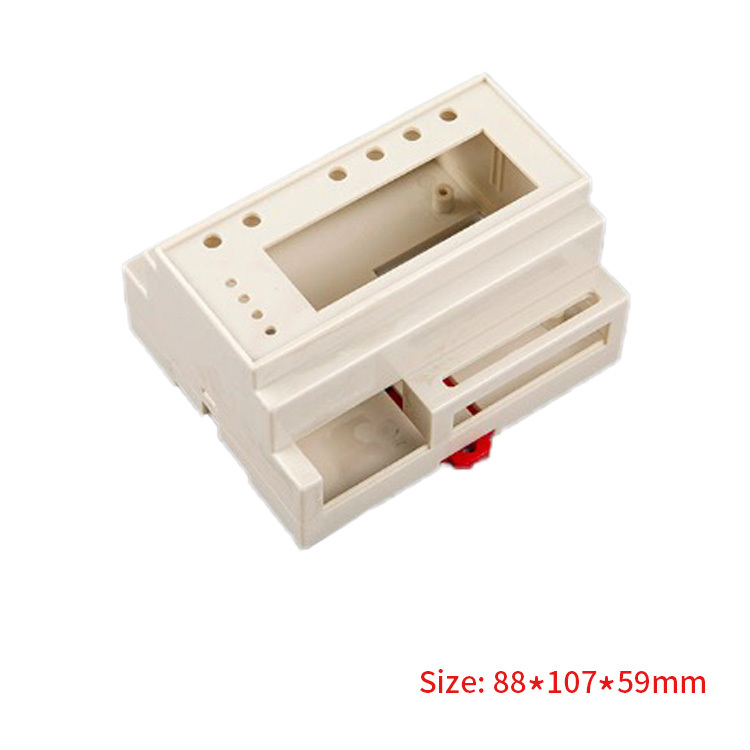 88*107*59mm Flame retardant ABS material PLC control box din rail enclosure for pcb