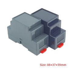 88*37*59mm terminal block plastic din rail enclosure for electronic pcb junction control boxes