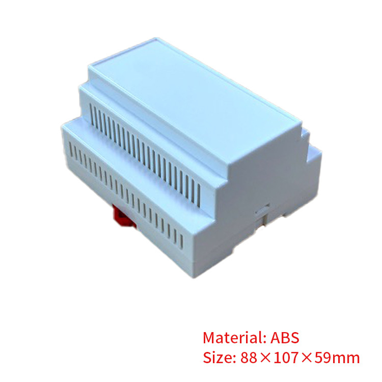 plastic din rail PLC instrument enclosure junction housing box for electronic devices 88*107*59mm