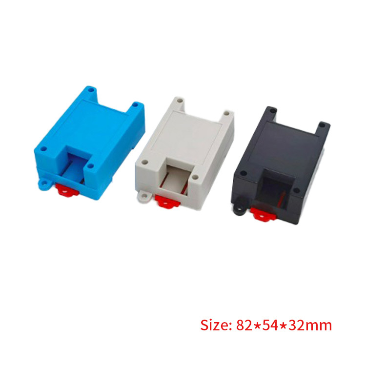 82*54*32mm plastic din rail box with terminal block for electronics