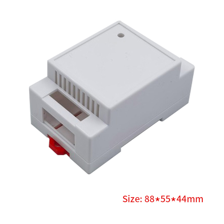 electronic plastic din rail enclosure pcb housing box size for PLC 88*55*44mm
