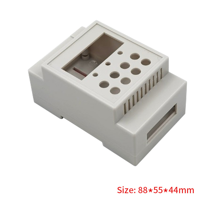 electronic plastic din rail enclosure pcb housing box size for PLC 88*55*44mm