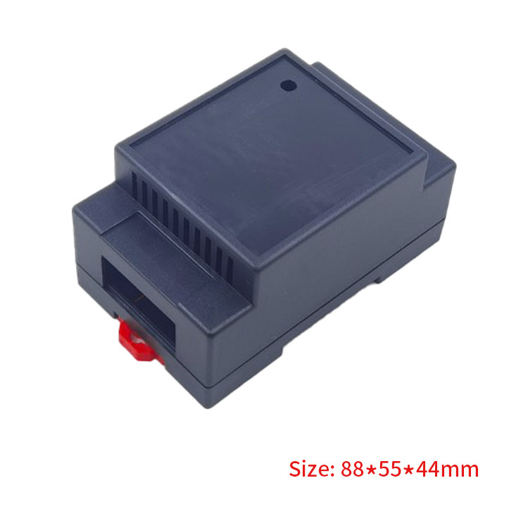 electronic plastic din rail enclosure pcb housing box size for PLC 88*55*44mm