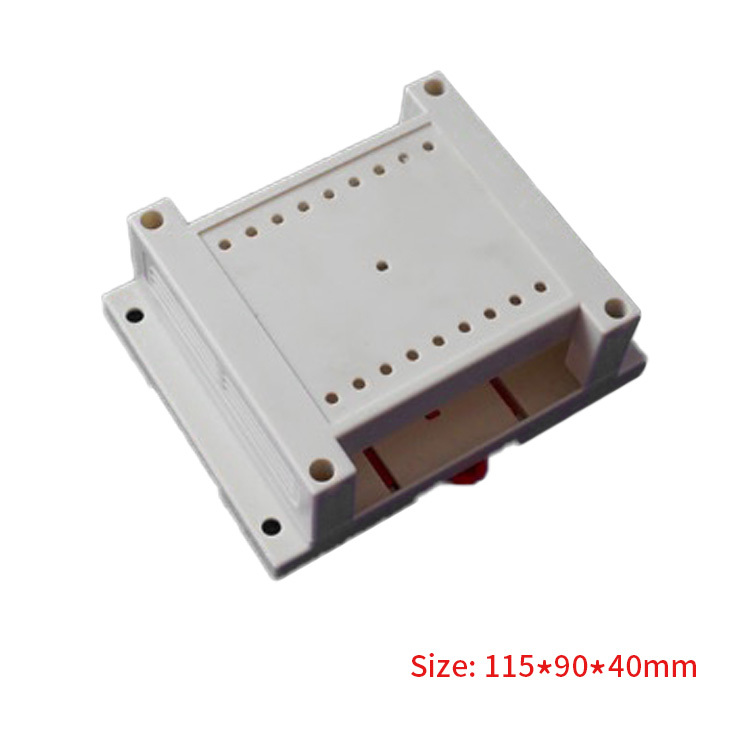 plastic din rail PLC instrument enclosure junction housing casing for electronic devices 115*90*40mm