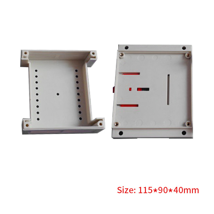 plastic din rail PLC instrument enclosure junction housing casing for electronic devices 115*90*40mm