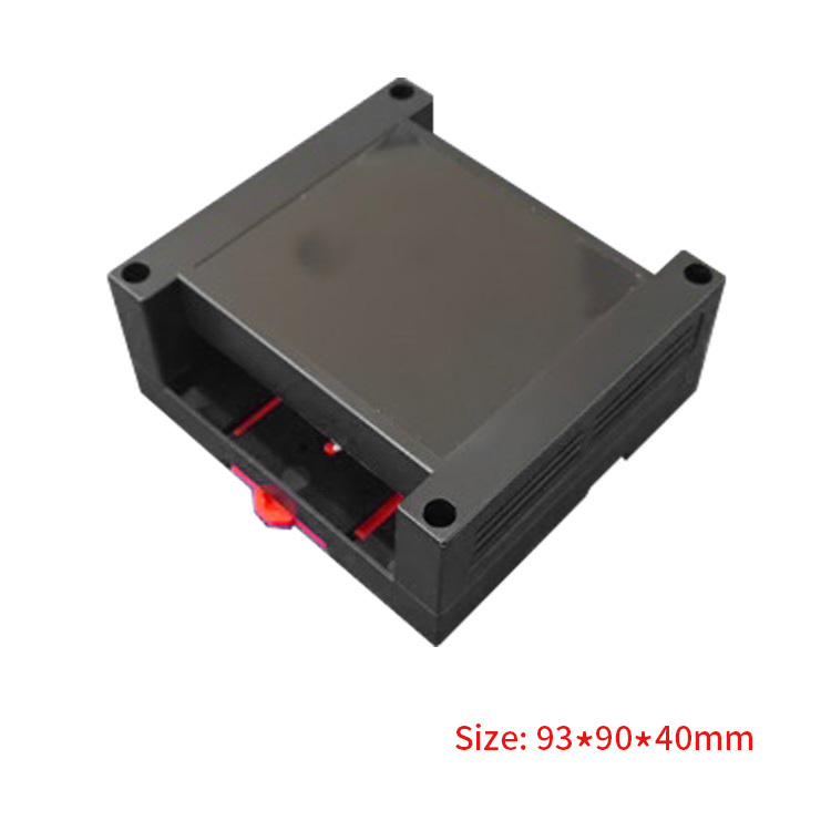 New Design Din Rail Enclosure ABS Plastic PLC Control Box with Terminal Blocks 93*90*40mm