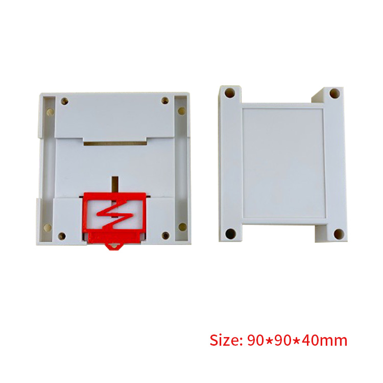 90*90*40mm Din Rail Electronic Enclosure Project Box Plastic PLC Instrument Case Box