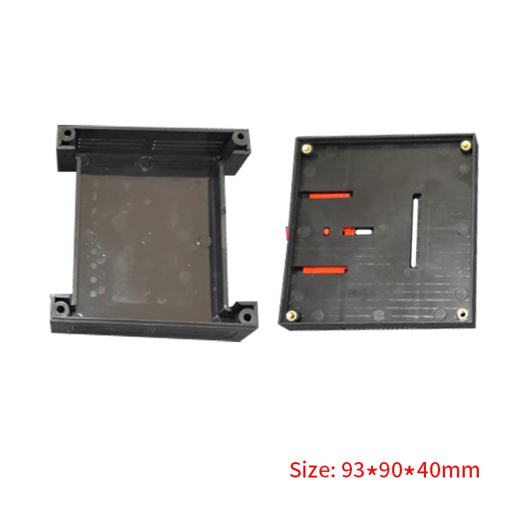 New Design Din Rail Enclosure ABS Plastic PLC Control Box with Terminal Blocks 93*90*40mm