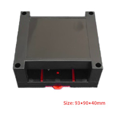 New Design Din Rail Enclosure ABS Plastic PLC Control Box with Terminal Blocks 93*90*40mm