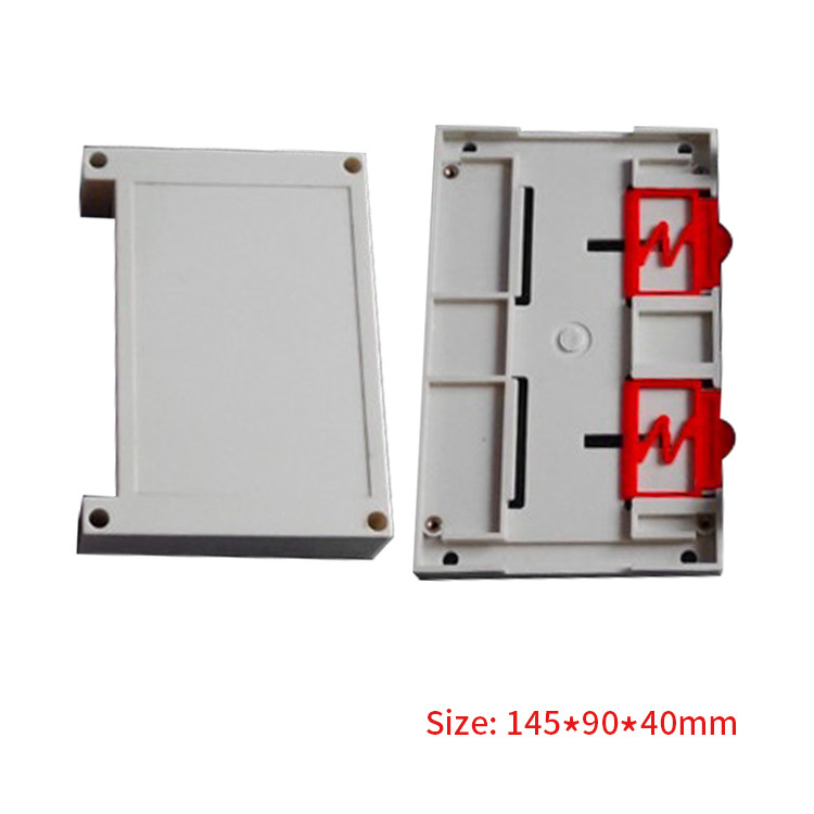 145*90*40mm PLC Industrial Case Terminal Connector Electric Din Rail ABS Plastic Enclosure Housing